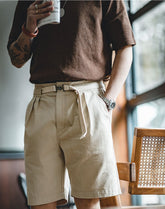 2022 Maden Summer Shorts For Man American Casual Wear Essentials Carabiner Belt Men's Cargo Shorts Slim